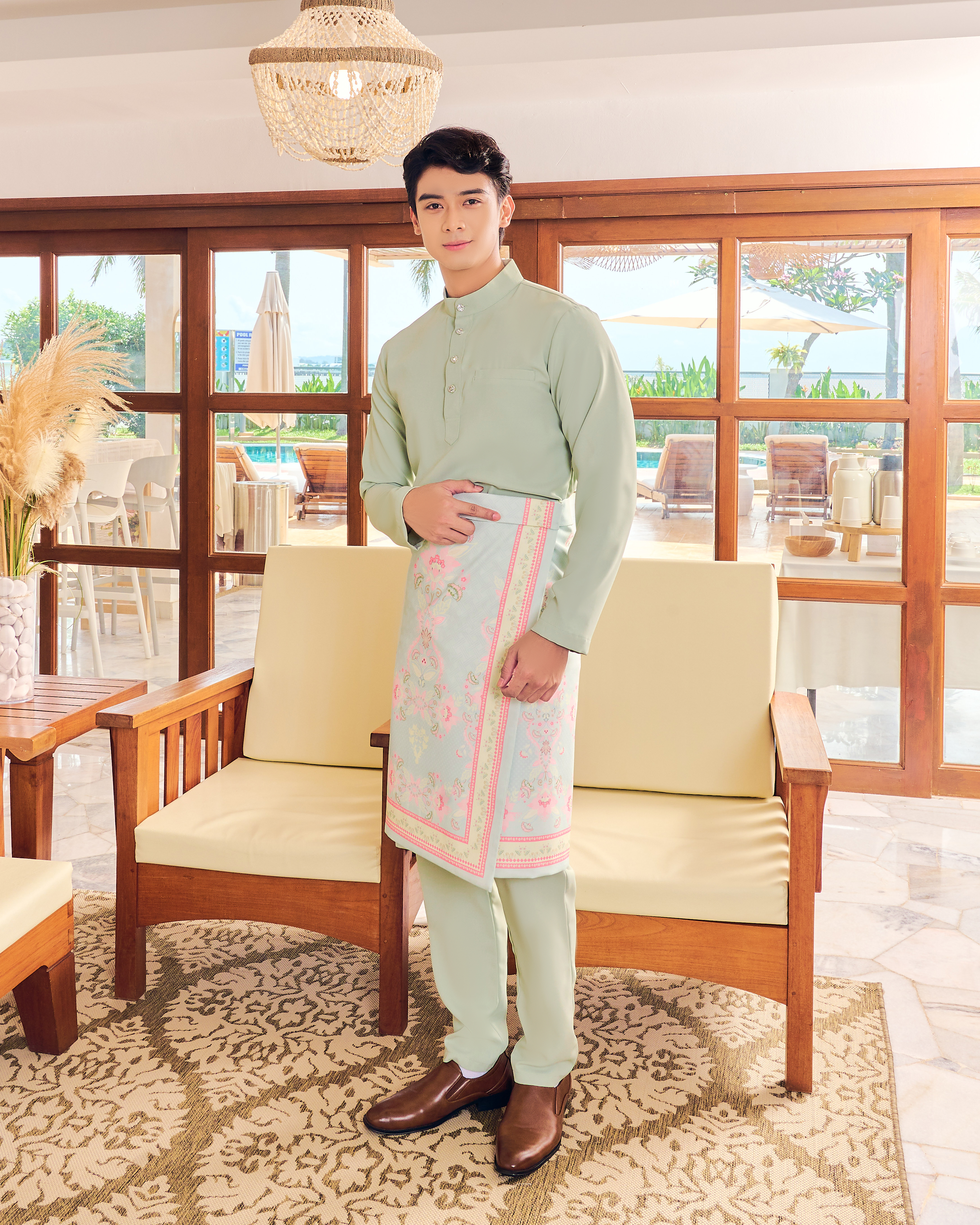 JAZZMAN BAJU MELAYU - SAGE GREEN